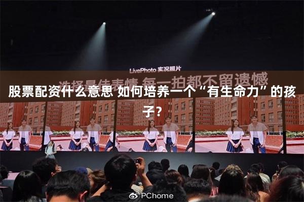 股票配资什么意思 如何培养一个“有生命力”的孩子？