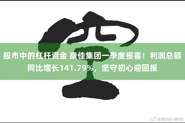 股市中的杠杆资金 康佳集团一季度报喜！利润总额同比增长141.79%，坚守初心迎回报