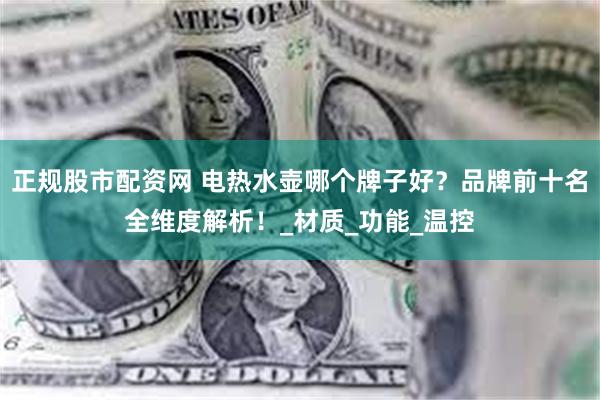 正规股市配资网 电热水壶哪个牌子好？品牌前十名全维度解析！_材质_功能_温控