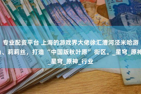 专业配资平台 上海的游戏界大佬徐汇漕河泾米哈游、鹰角、莉莉丝，打造 “中国版秋叶原” 街区。_星穹_原神_行业